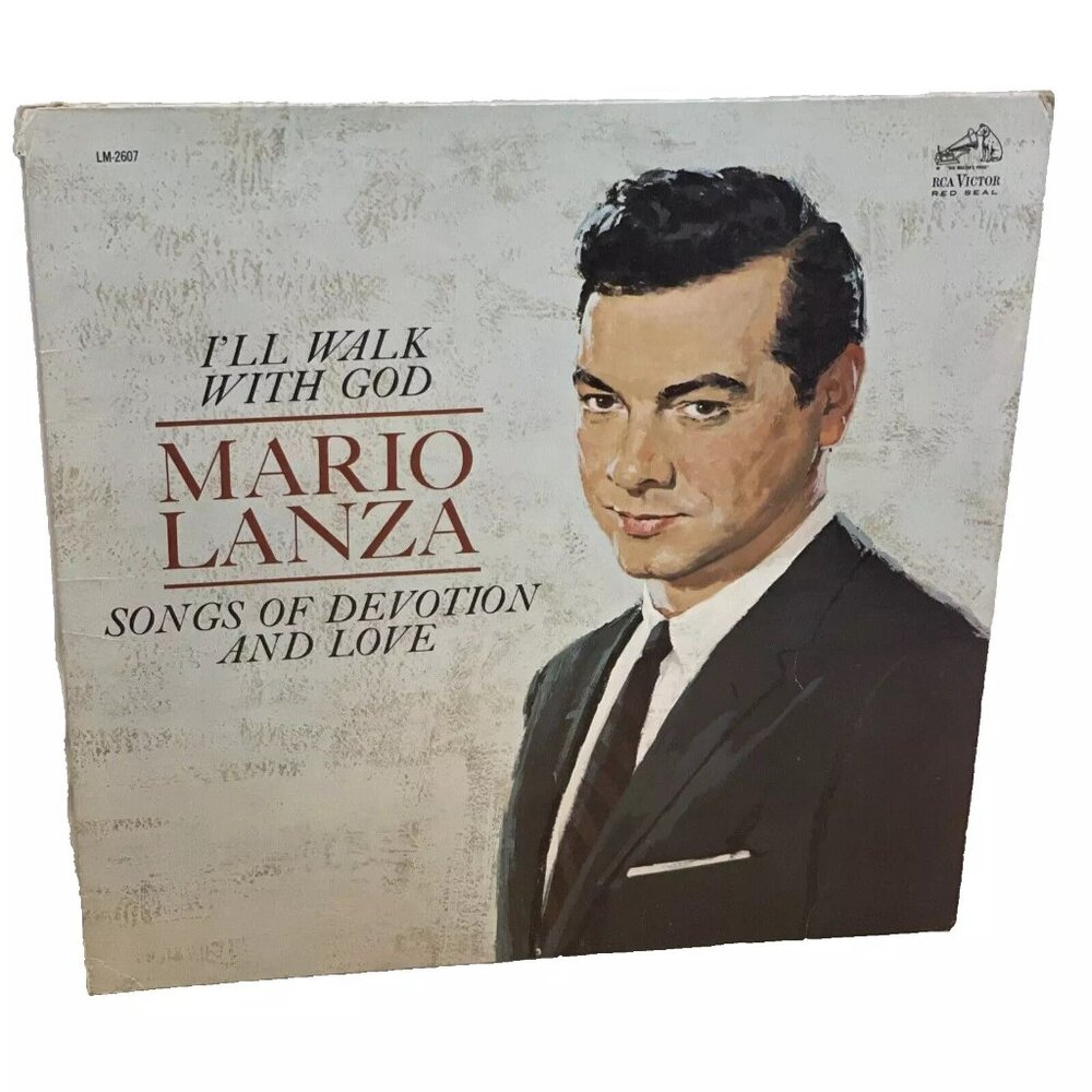 Mario Lanza I'll Walk With God (Vinyl, 1962) RCA Victor Red Seal LM 2607 Good+